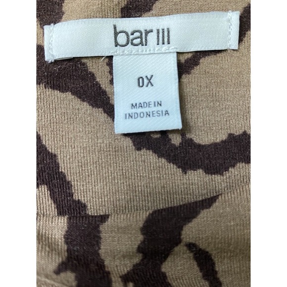 Bar lll Women's Long Sleeve Animal Print Jersey Top Size OX - Picture 6 of 11